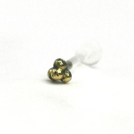 Brass Labret Stud | Dots Bar