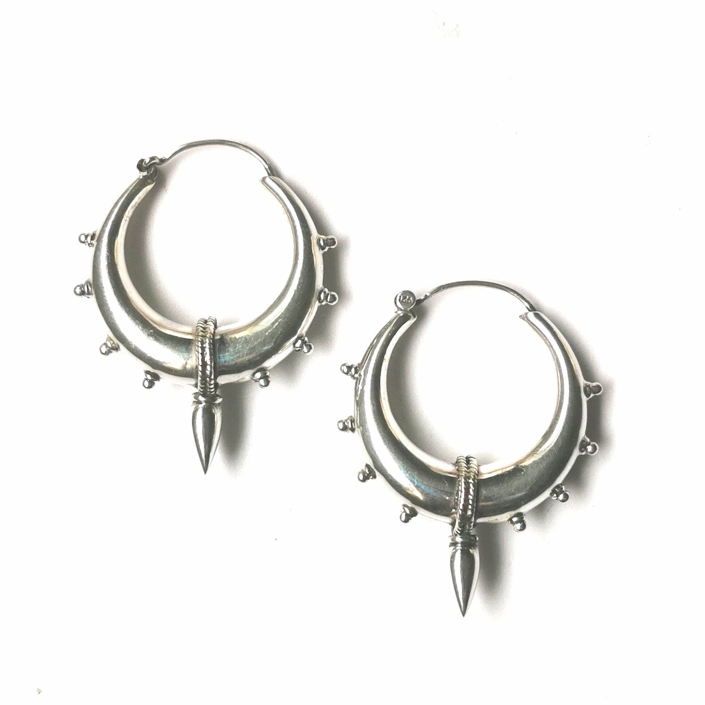 Sterling Silver Tribal Earrings - Boho Style