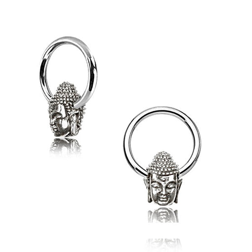 Stainless Steel and White Brass Buddha Body Ring