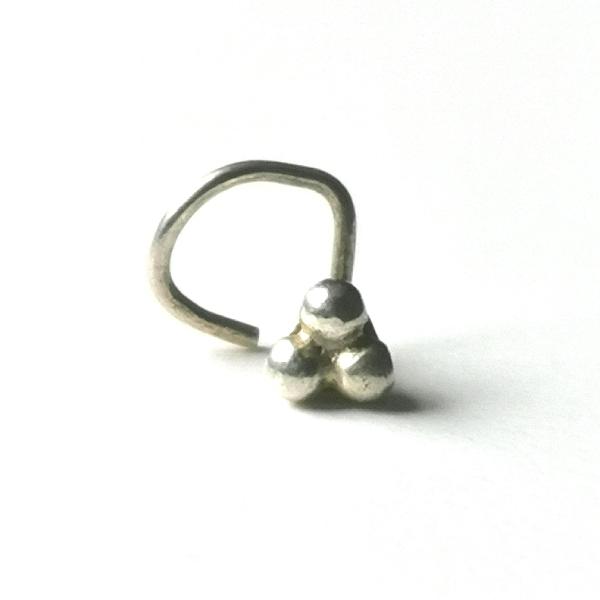 Silver Nose Stud - Three dots