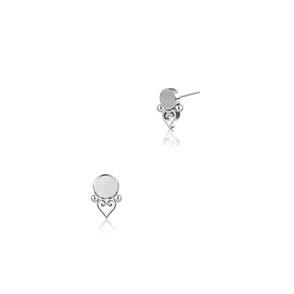 Stainless Steel Threadless Labret - Ornamental Heart