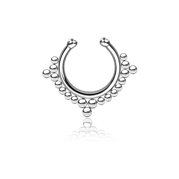 Fake Cheater septum ring non-pierced nose stainless steel