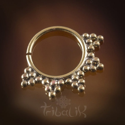 Yaxeka Brass Septum Ring for Pierced Nose - 1.2mm