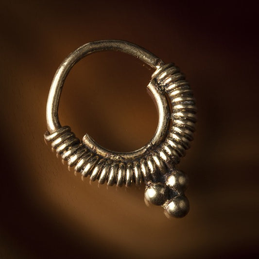 Cashibo Brass Septum Ring for Pierced Nose - 1.2mm