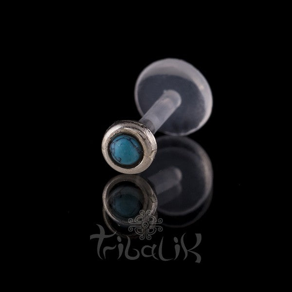 Sterling Silver Turquoise Labret/Tragus Stud