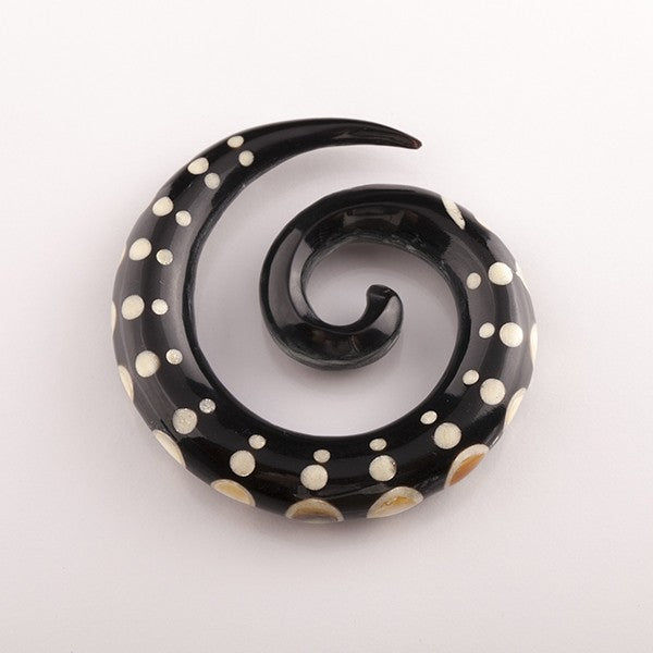 Horn & Mother of Pearl Shell Ear Stretcher