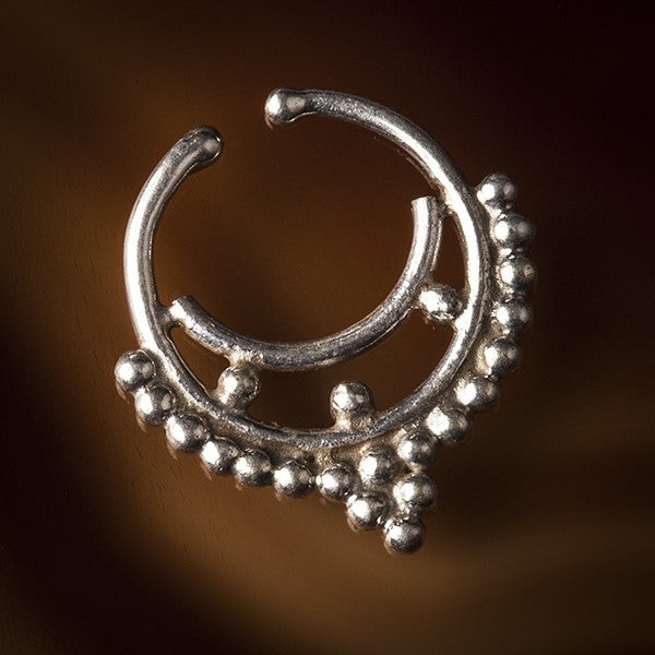 silver cheater septum ring