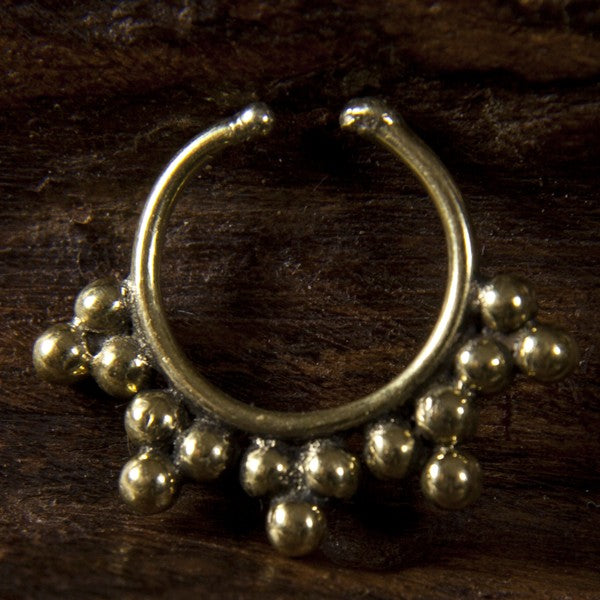 Faux / Fake Brass Septum Ring - Clip on - Siriano