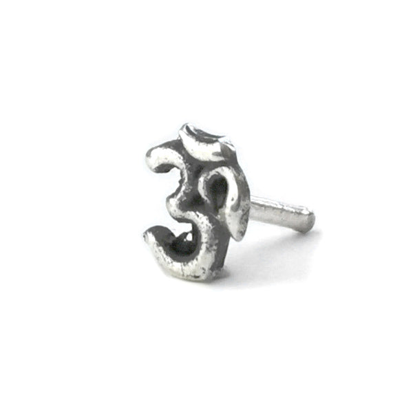 Sterling Silver Nose Pin| Ohm Symbol