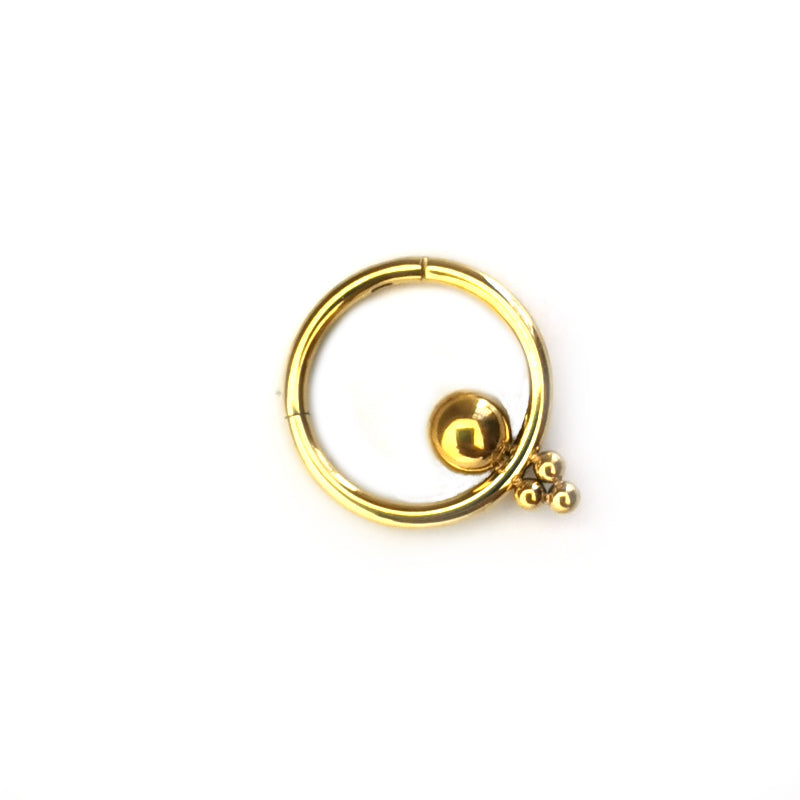 Triangle Dots Gold Plated Stainless Steel Multi Piercing Septum Ring