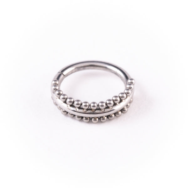 Stainless Steel Ring Multi Piercing Ring - Dotted