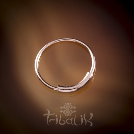 Traditional Plain Rose Gold Plated Silver Nose Ring