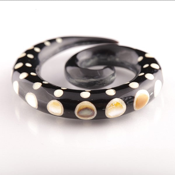 Horn & Mother of Pearl Shell Ear Stretcher