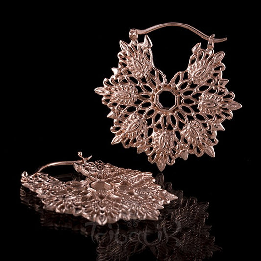 18K Rose Gold Plated 'COPO'  Hoop Earrings