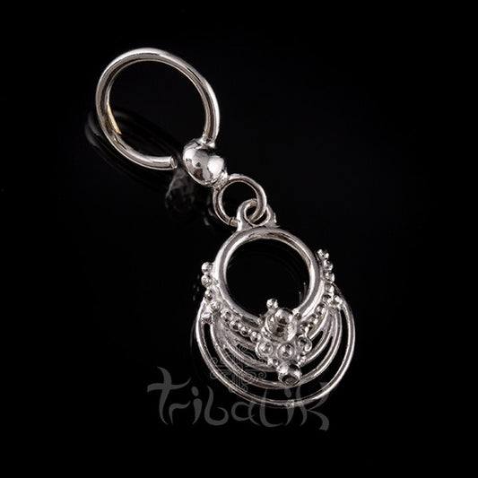 Sterling Silver Indian Style Belly Ring