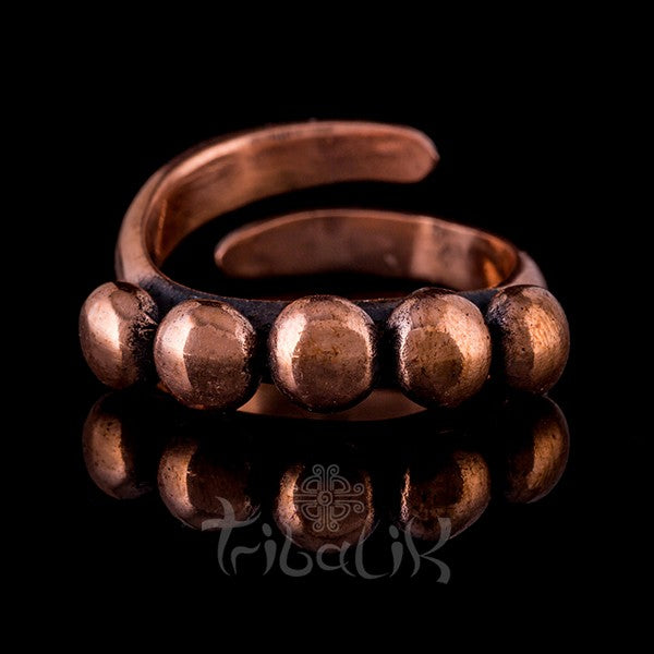 Copper Adjustable Ring | Chunky Hill Tribe Inspired