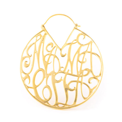 22k yellow gold plated brass earrings - ear weights - Mamacita