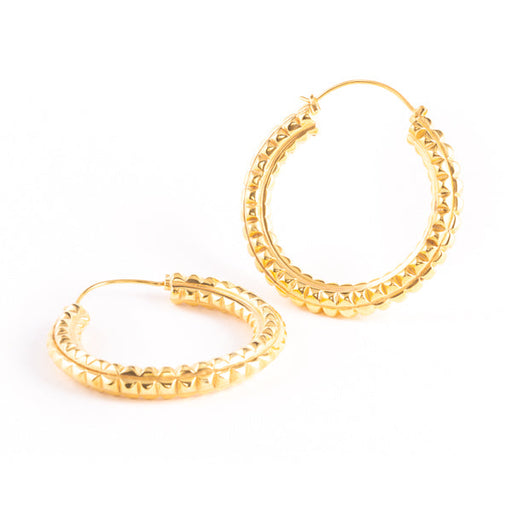 22k yellow gold plated brass earrings - ear weights - Journey