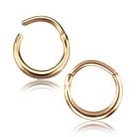 Stainless Steel Rose Gold Plated Seamless Septum or Piercing Clicker Ring