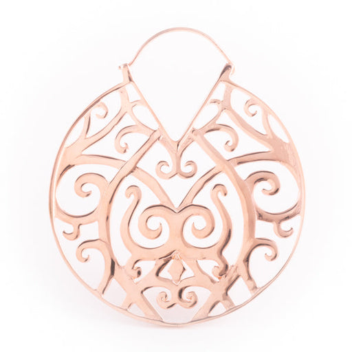 18k rose gold plated brass earrings - ear weights - Monastery