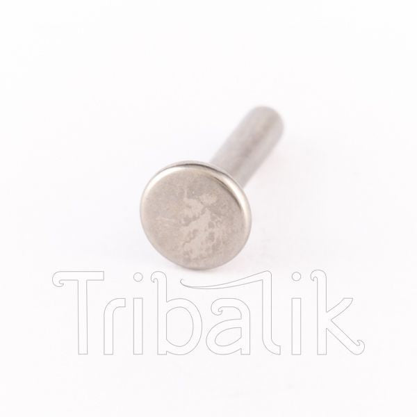 Titanium silver flat back bar