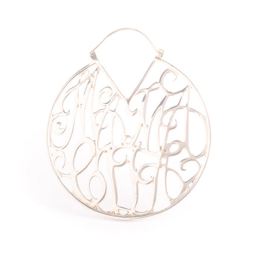 silver plated brass earrings - ear weights - Mamacita
