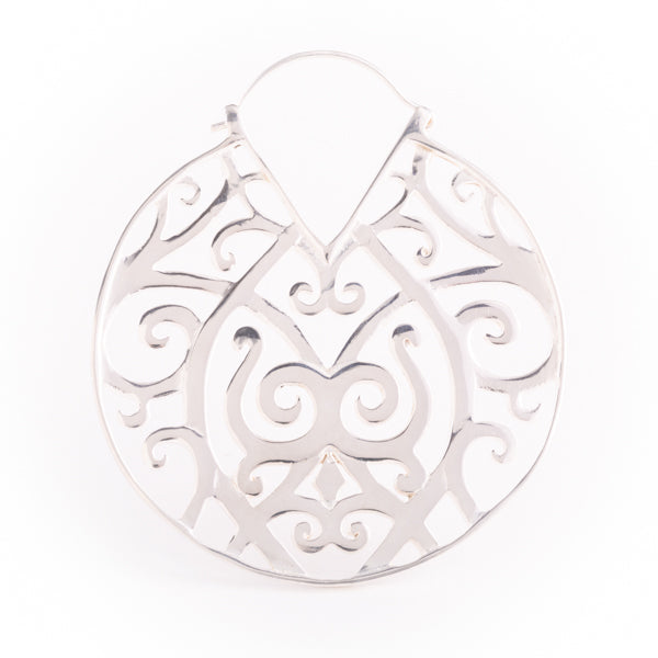 Silver plated brass earrings - ear weights - Monastery