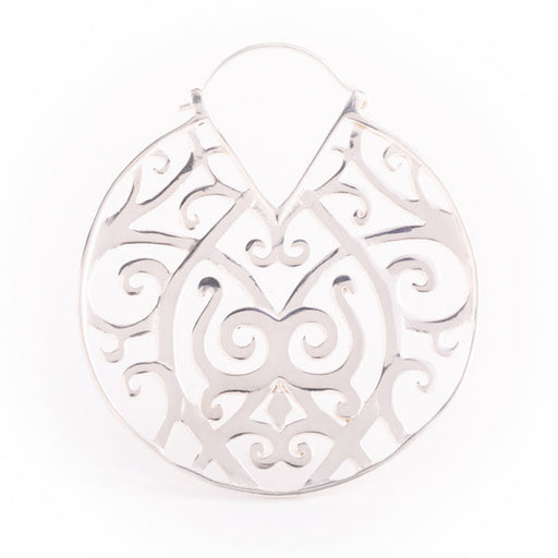 Silver plated brass earrings - ear weights - Monastery