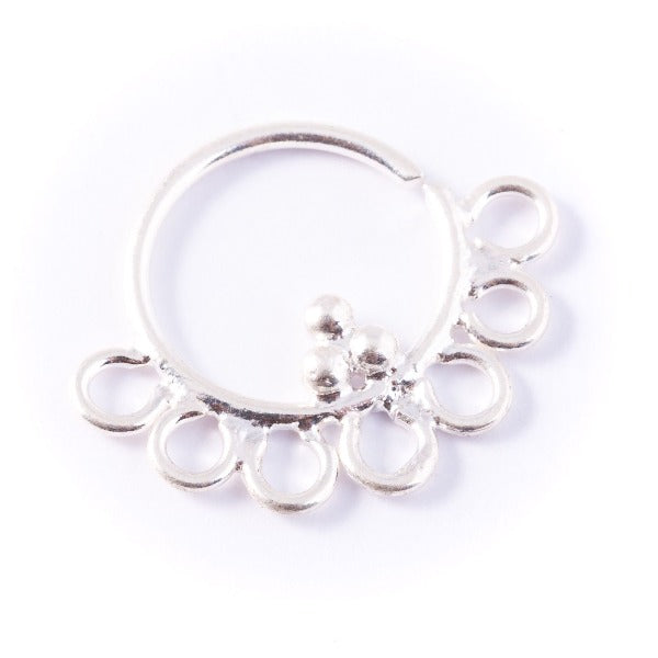 Kulina Silver Septum for Pierced Nose - 1.2mm