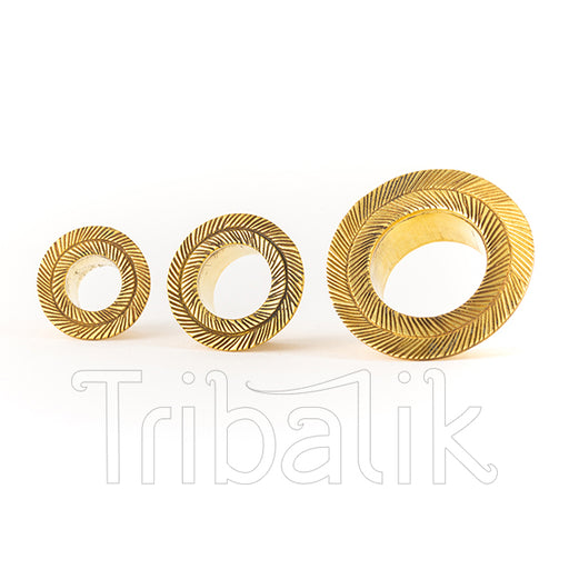 Feather Textured Brass Tunnel- Tatanka