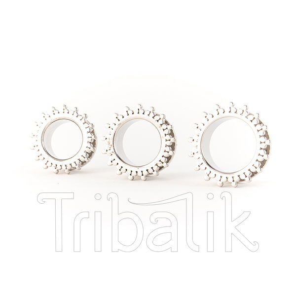 Stainless Steel Ear Tunnel Silver
