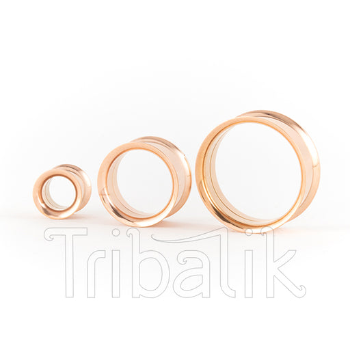 Stainless Steel Rose Gold Tunnel | Eyelet