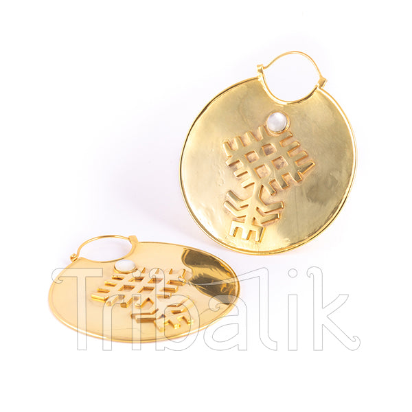 22K Gold Plated Earrings-Sahara
